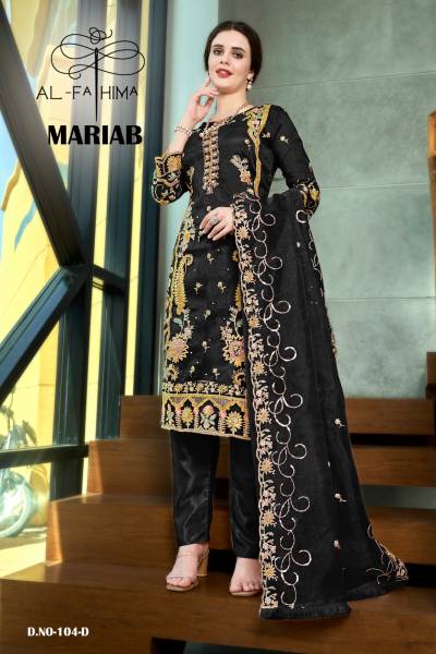 MARIAB BY AL FATHIMA PURE ORGANZA SALWAR KAMEEZ EXPORTER IN INDIA